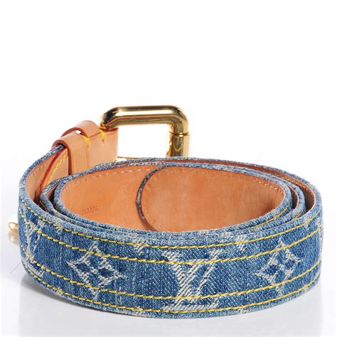 louis vuitton blue monogram belt